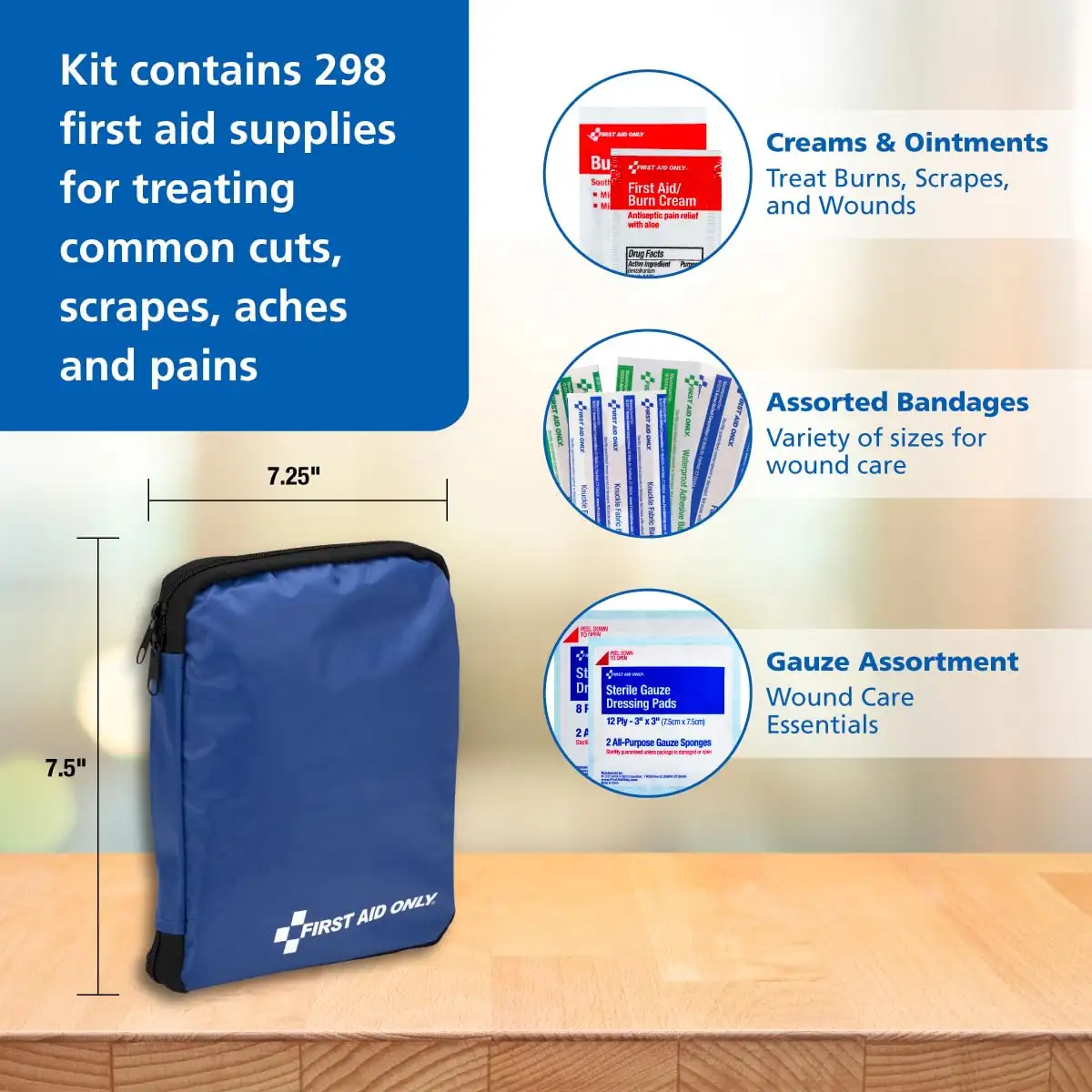 (FAO-442) First Aid Only 299 Piece All-Purpose First Aid Emergency Kit - 71xz6n4bxrl._sl1200_